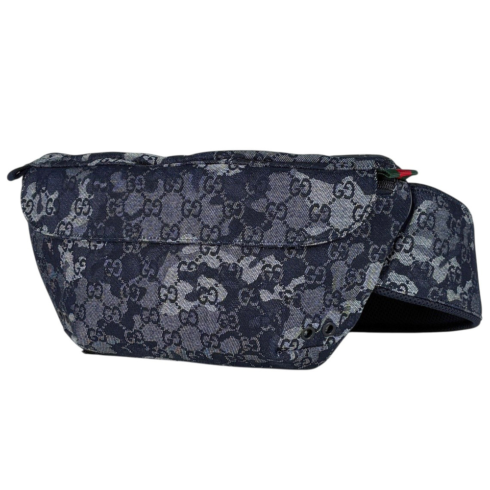 Gucci GG Denim Belt Bag Camouflage Effect Waist Body